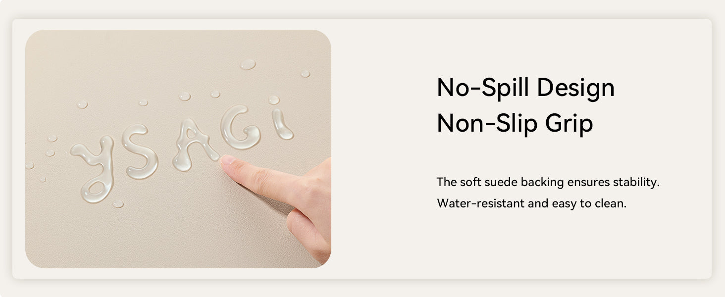 Large Mouse Pad,Office Desk Mat, Leather Desk Pad Protector, Non-Slip