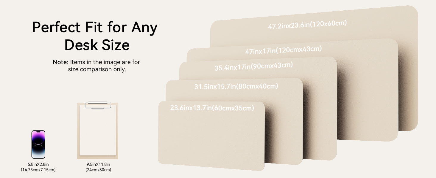 Large Mouse Pad,Office Desk Mat, Leather Desk Pad Protector, Non-Slip