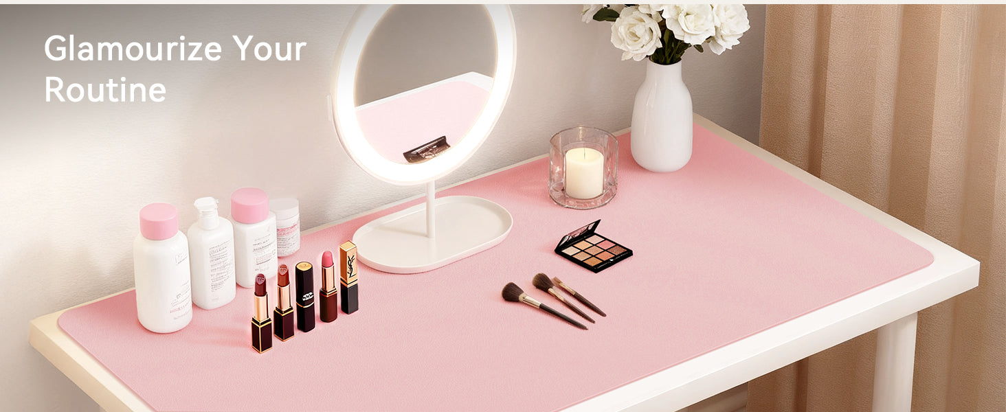 Large Mouse Pad,Office Desk Mat, Leather Desk Pad Protector, Non-Slip