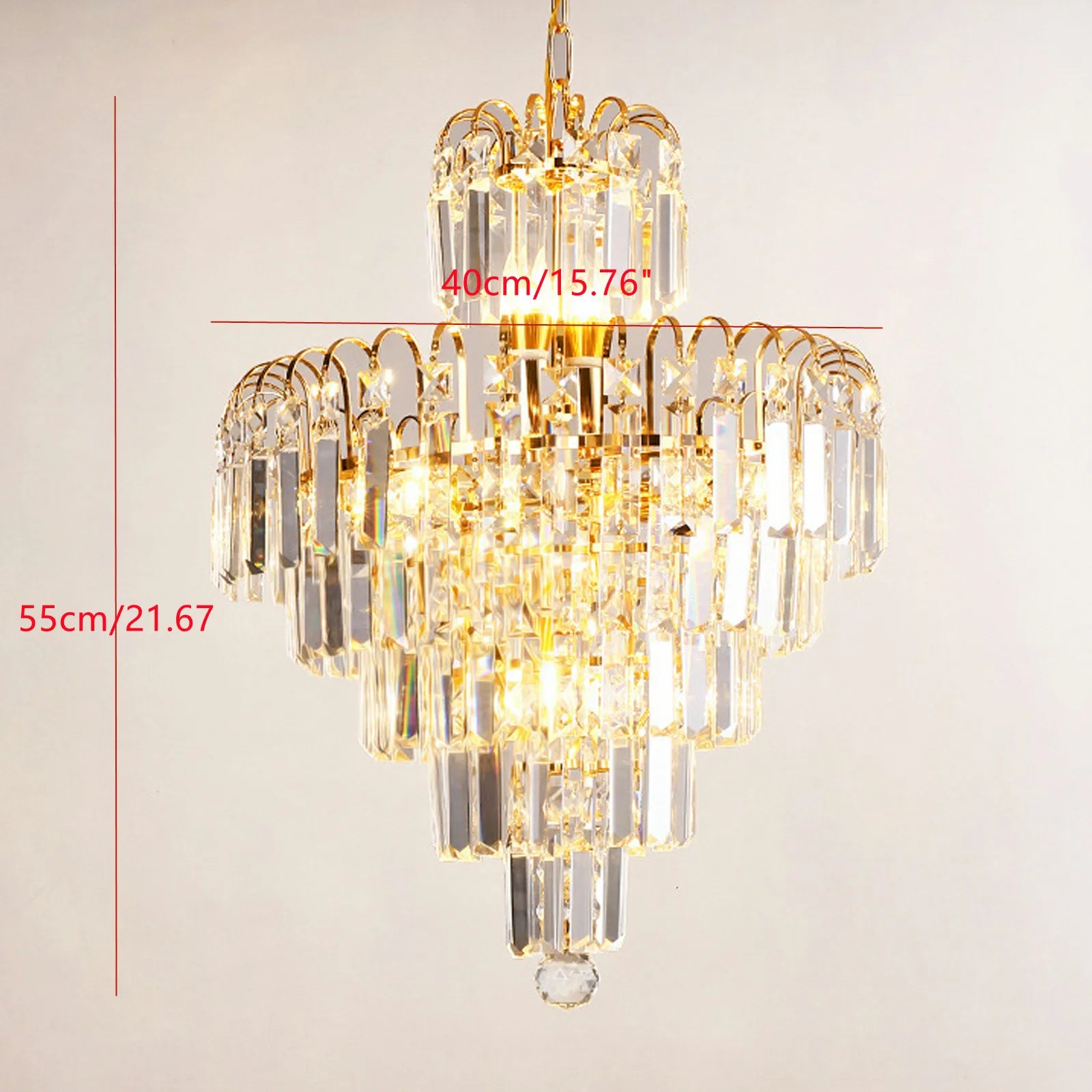 Elegant Modern Ceiling Light K9 Crystal Chandelier
