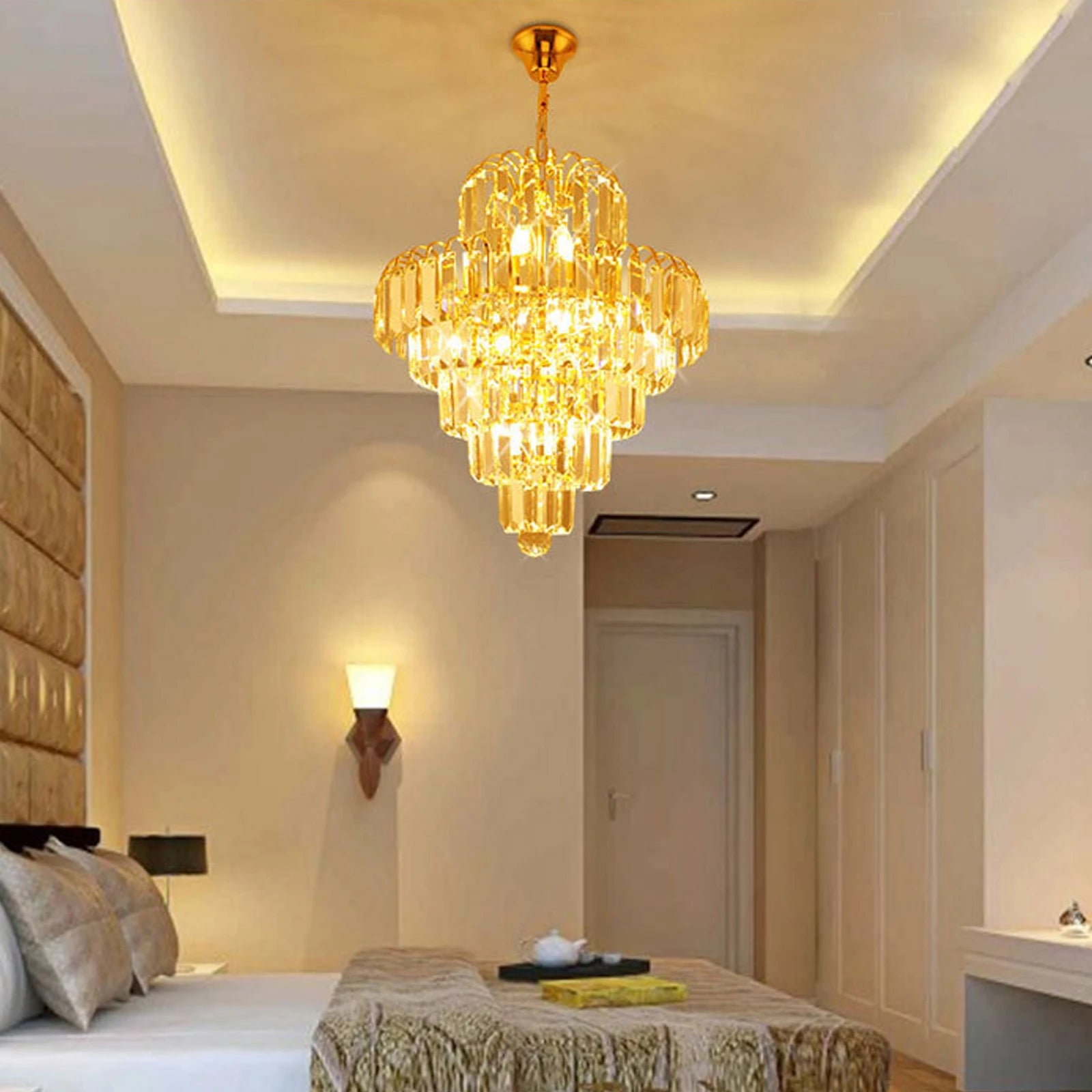Elegant Modern Ceiling Light K9 Crystal Chandelier