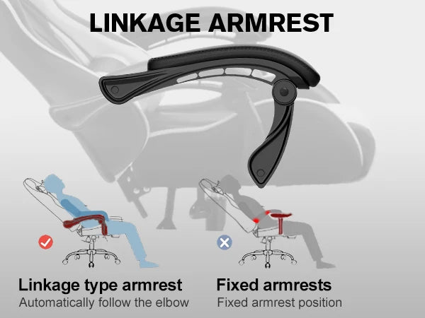 GTPLAYER Gaming Chair with Footrest, Lumbar Support, Adjustable Height, Swivel Seat, Headrest for Office
