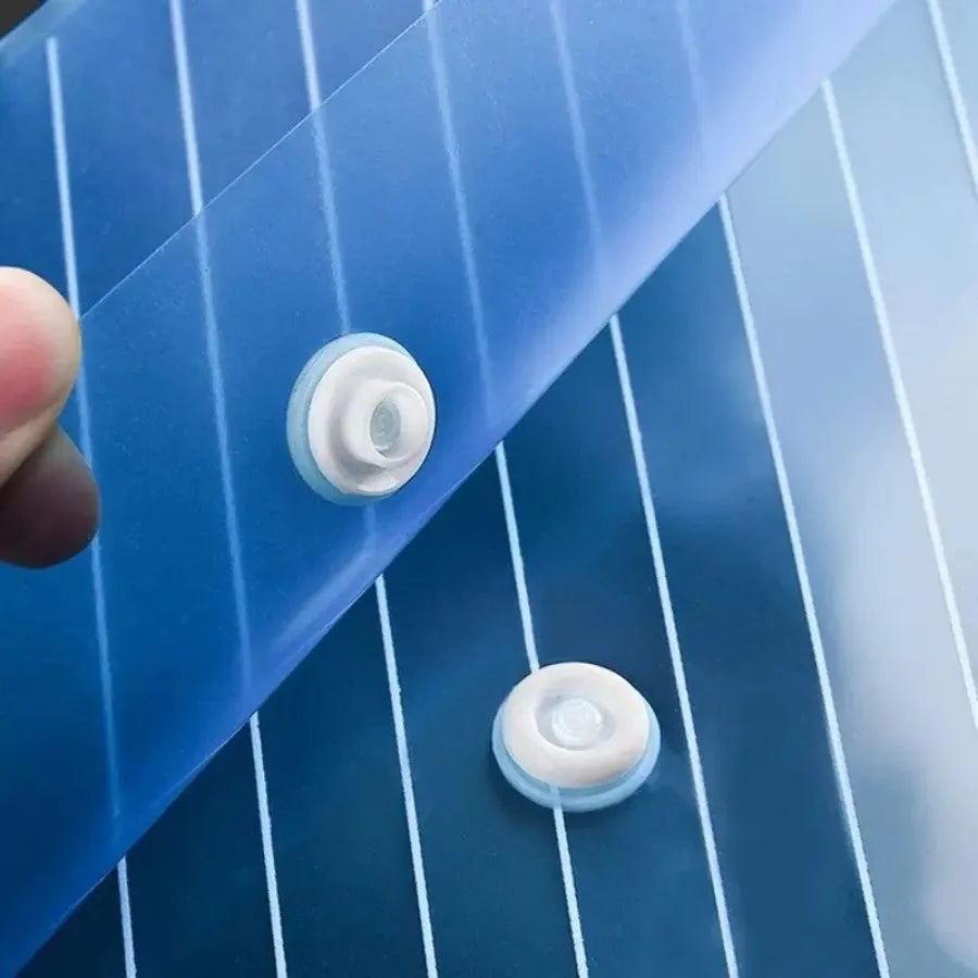 5 Piece Mixed Color Folding File Bag with Button Closure Design