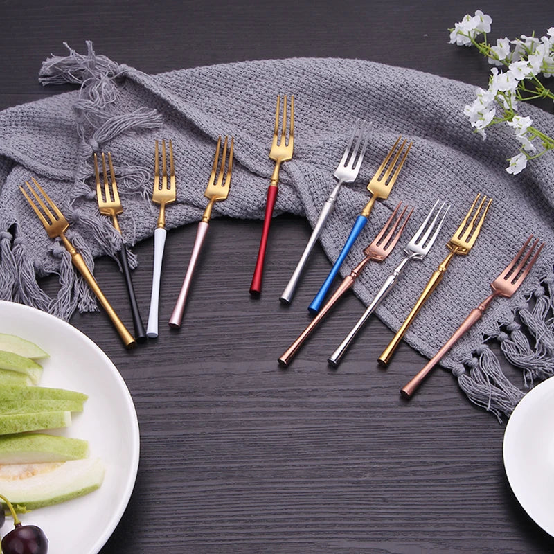 Cutlery Set Matte Gold Cutlery Set Stainless Steel Dinnerwar Steel Gold Forks Spoons Knives Steel Cutlery Set Silverware Set