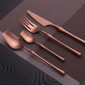 Cutlery Set Matte Gold Cutlery Set Stainless Steel Dinnerwar Steel Gold Forks Spoons Knives Steel Cutlery Set Silverware Set