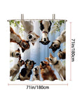 1pc Cute Dog Printed Waterproof Shower Curtain