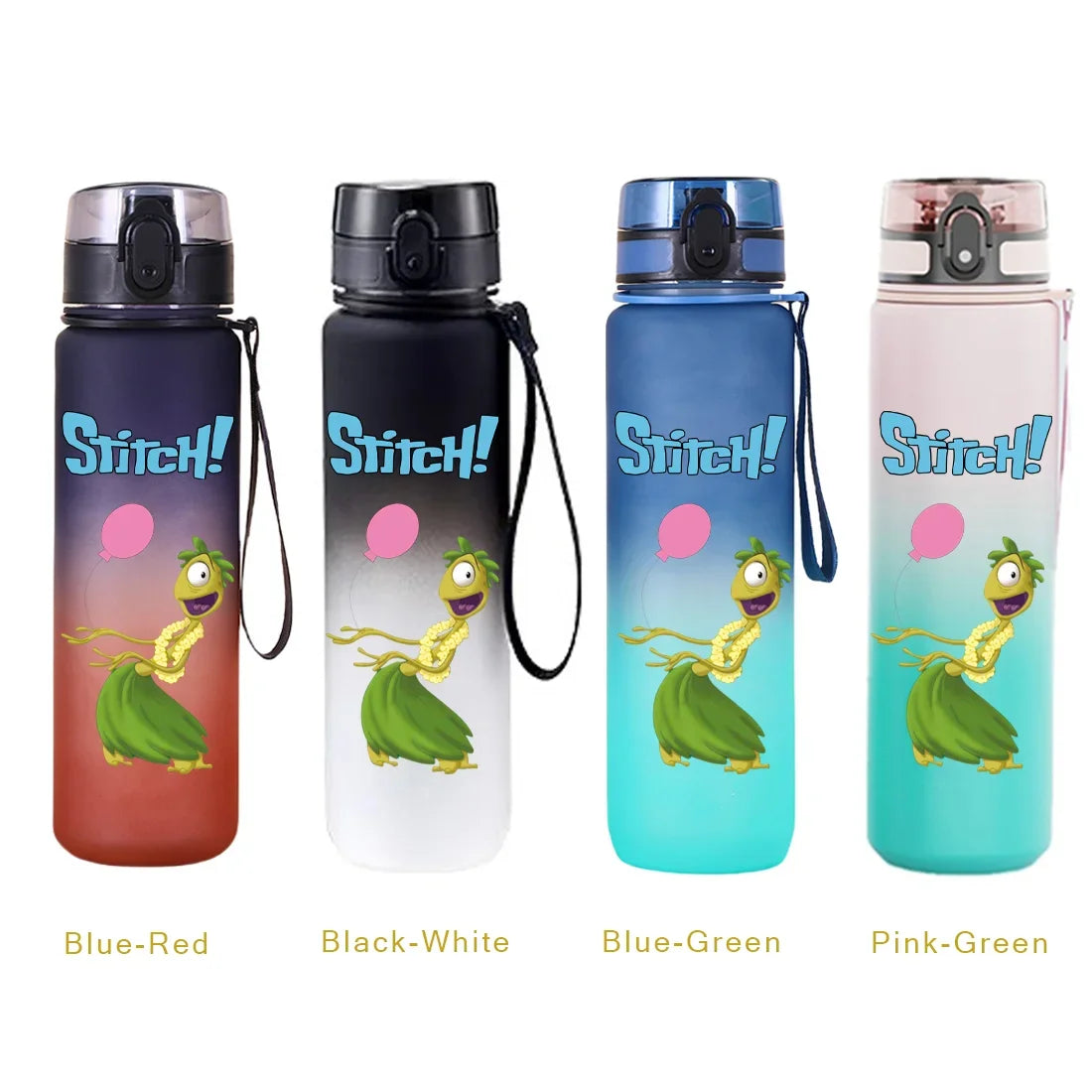 650ML Stitch Sports Flip Cover Water Bottle Leak Proof Colorful Plastic Cup