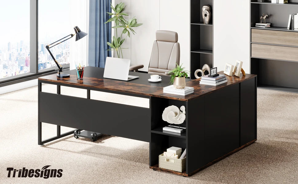 Tribesigns 71 inch Executive Desk, L Shaped Desk
