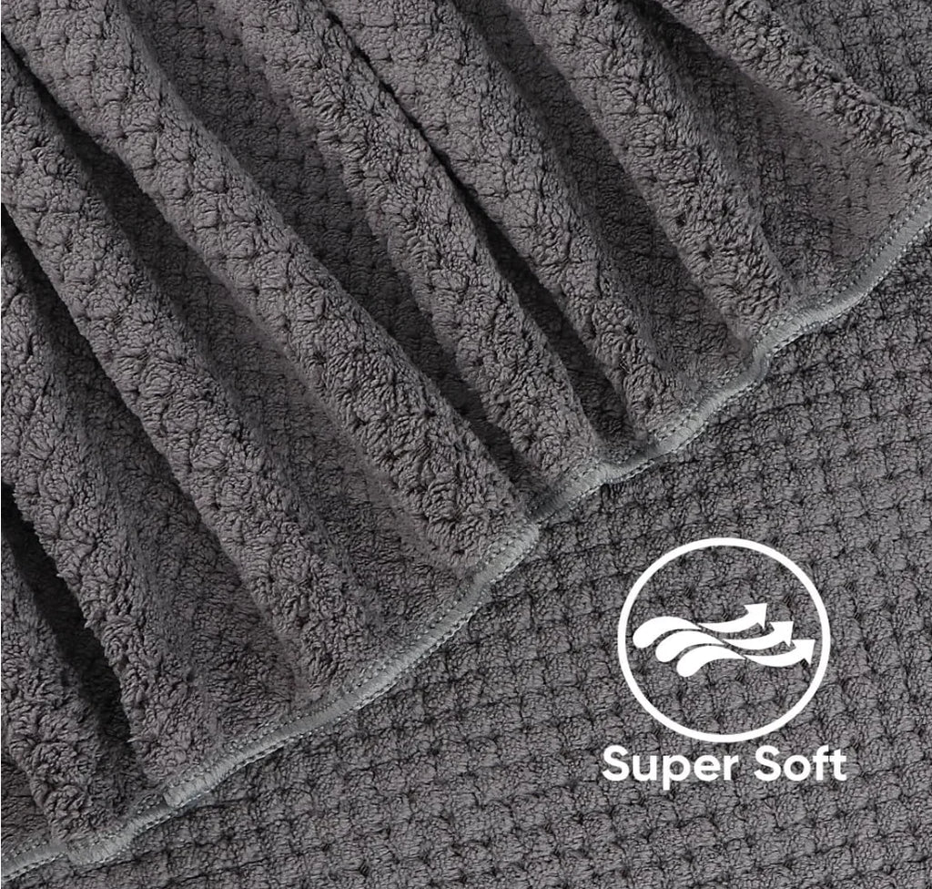 Bath Towel Set Pack of 2, (27 x 54 Inches) Microfiber Ultra Soft