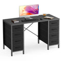 47 Inch Computer Desk with 8 Fabric Drawers