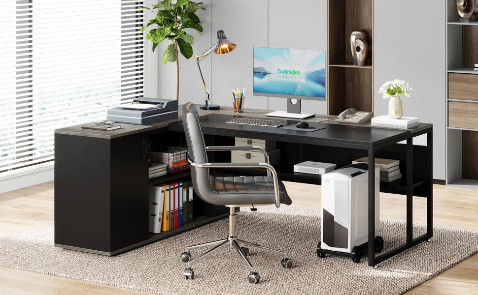 Tribesigns 71 inch Executive Desk, L Shaped Desk