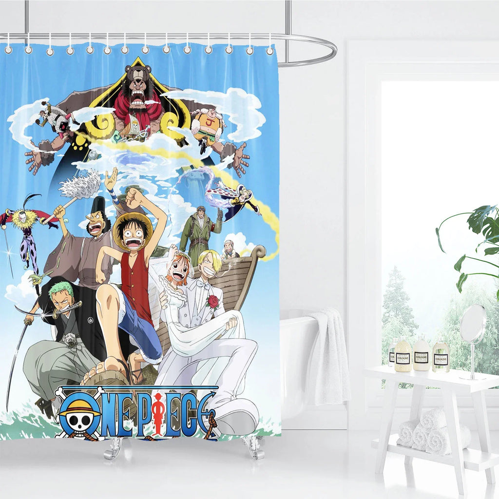 One Piece Anime Shower Curtain, Bathroom Accessories