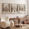 3pcs Vintage Christmas Print Posters,