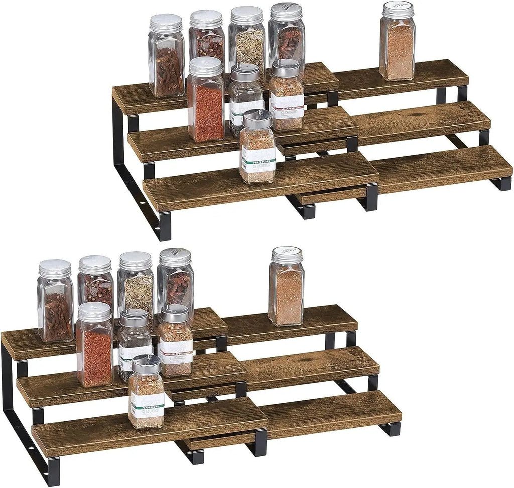 3-Tier Wooden Spice Rack , Set of 2