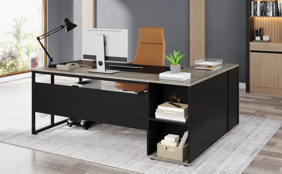 Tribesigns 71 inch Executive Desk, L Shaped Desk