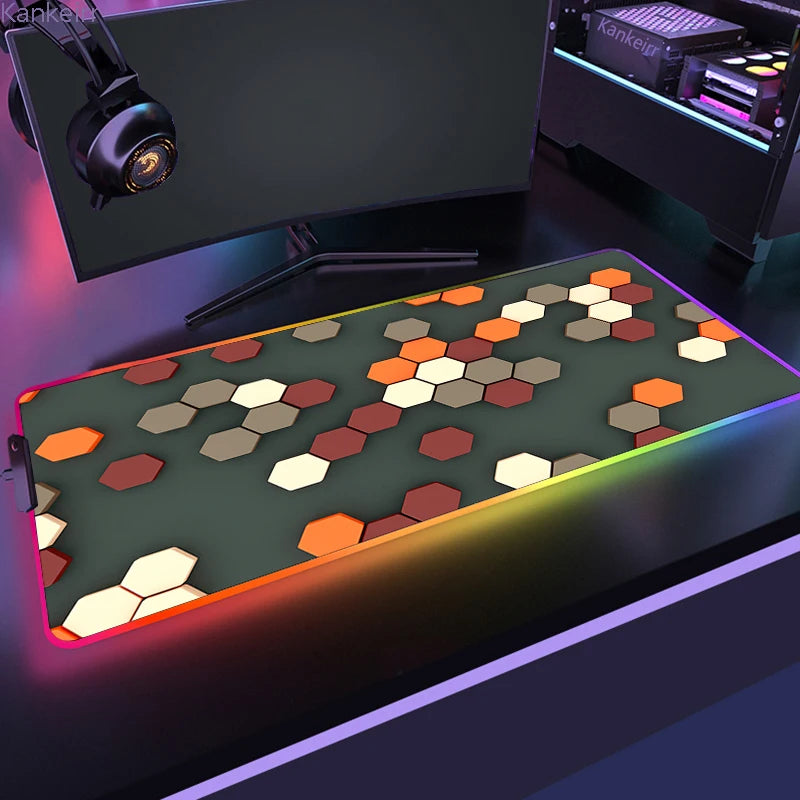 RGB Hexagonal Mouse Pad 900x350 LED