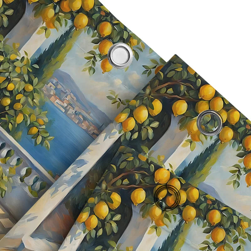 Elegant Lemon Tree Shower Curtain for Bathroom