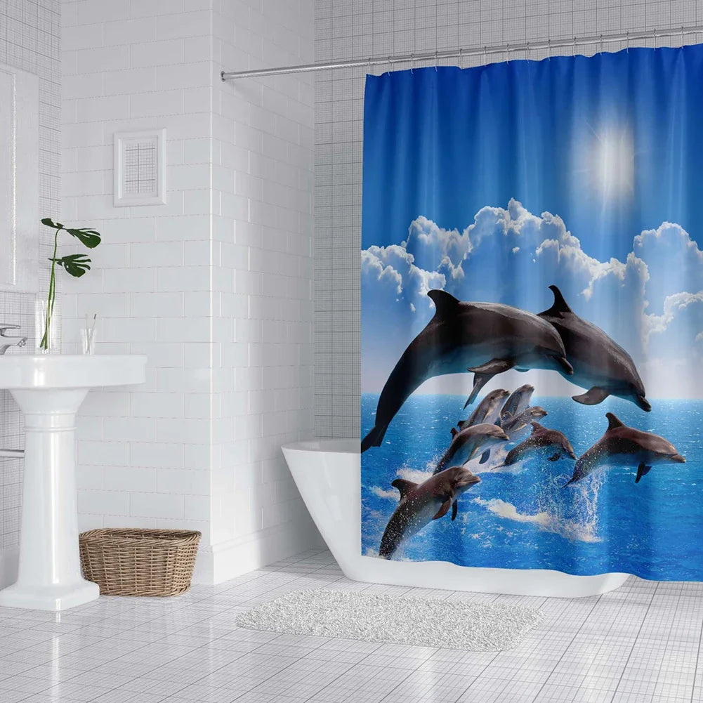 Ocean Underwater World Shower Curtains Set