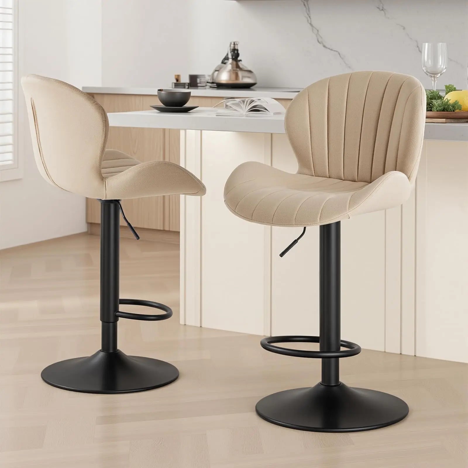 Ergonomic Modern 360° Swivel Dining Chairs Set of 2