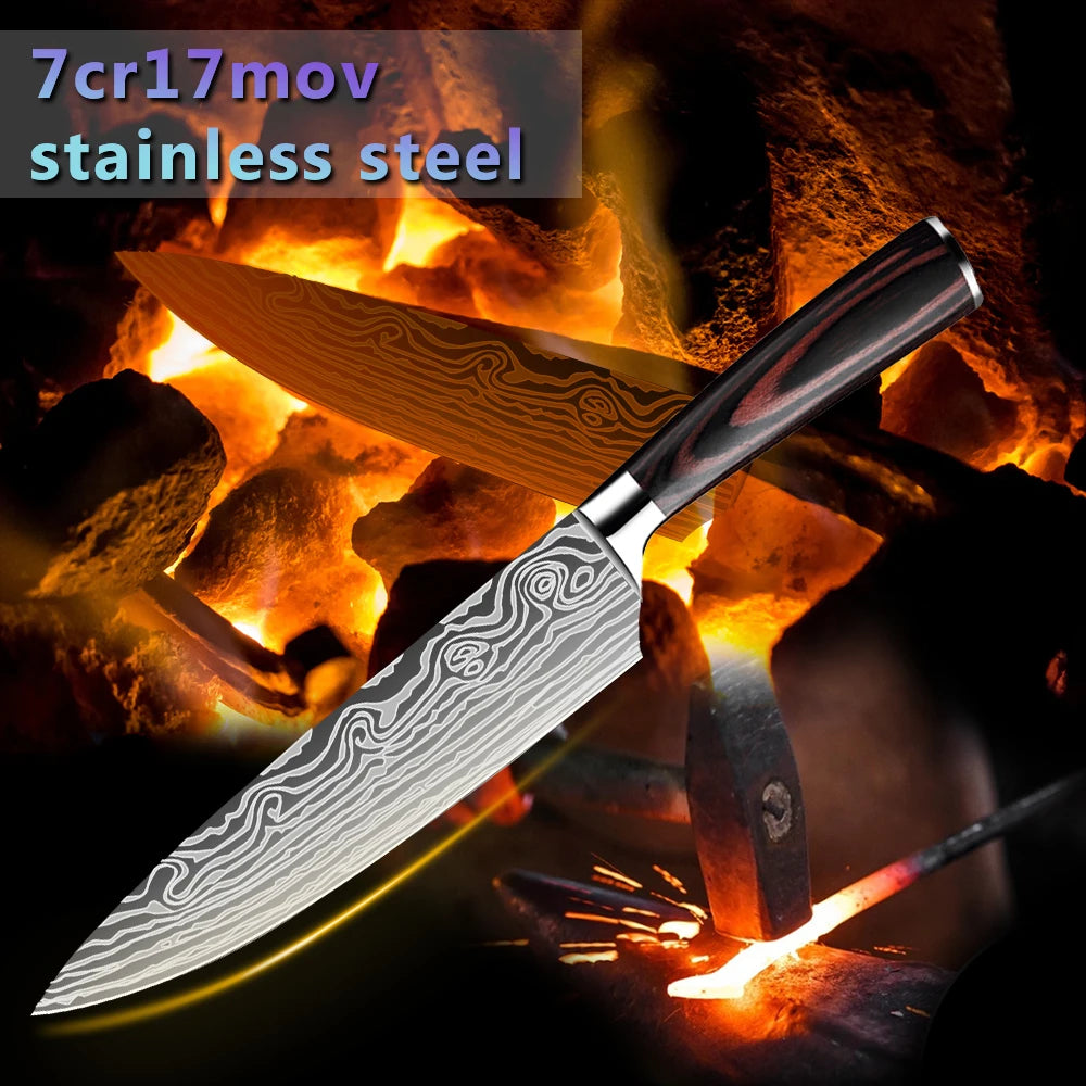 5Pcs Kitchen Chef Knife Set