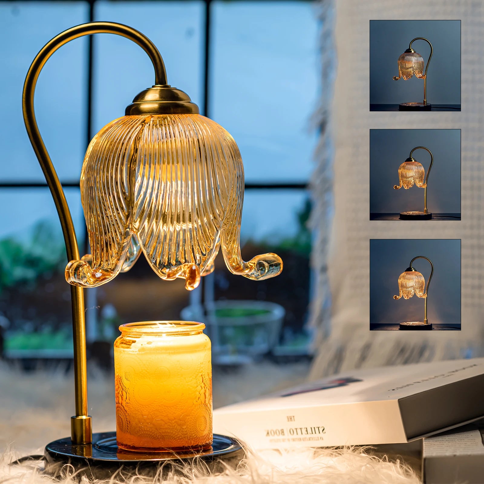Tulip Flower Warm Candle Lamp French Retro Table Lamp