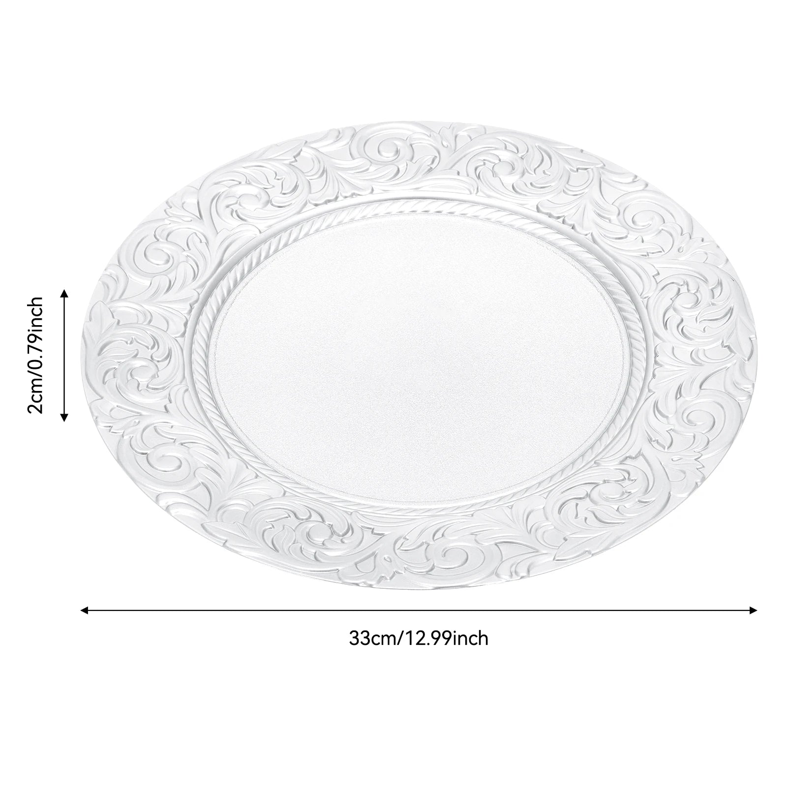 100PCS Charger Plates Set 13 inch Round