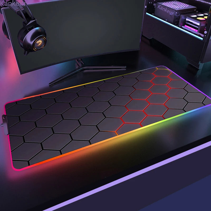 RGB Hexagonal Mouse Pad 900x350 LED