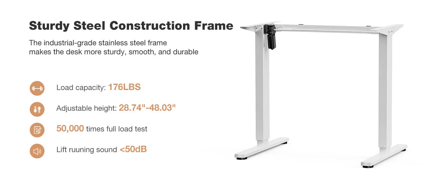 Electric Standing Desk Height Adjustable 40x24 Inch Stand Up Sit Stand Computer Desk