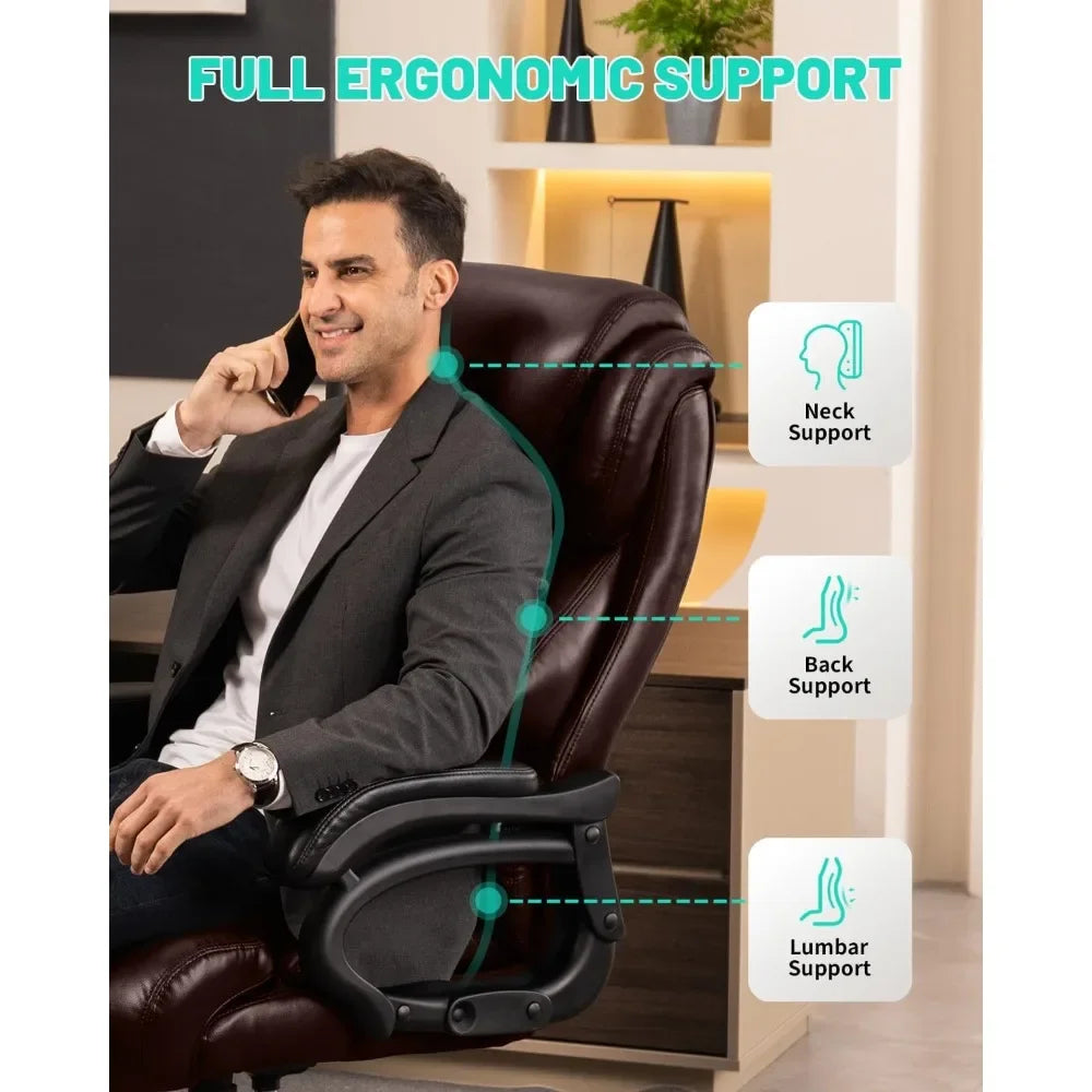 800lbs Capacity Big And Tall Office Chair with Wide Spring Seat