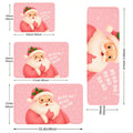 Pink Santa Claus Kitchen Mats 1/2/3pcs Christmas Rugs