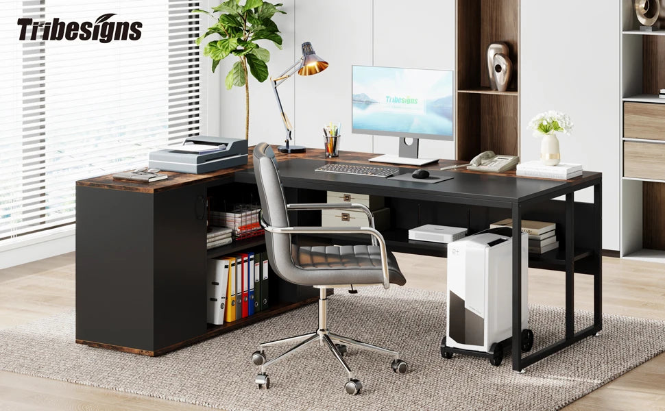 Tribesigns 71 inch Executive Desk, L Shaped Desk