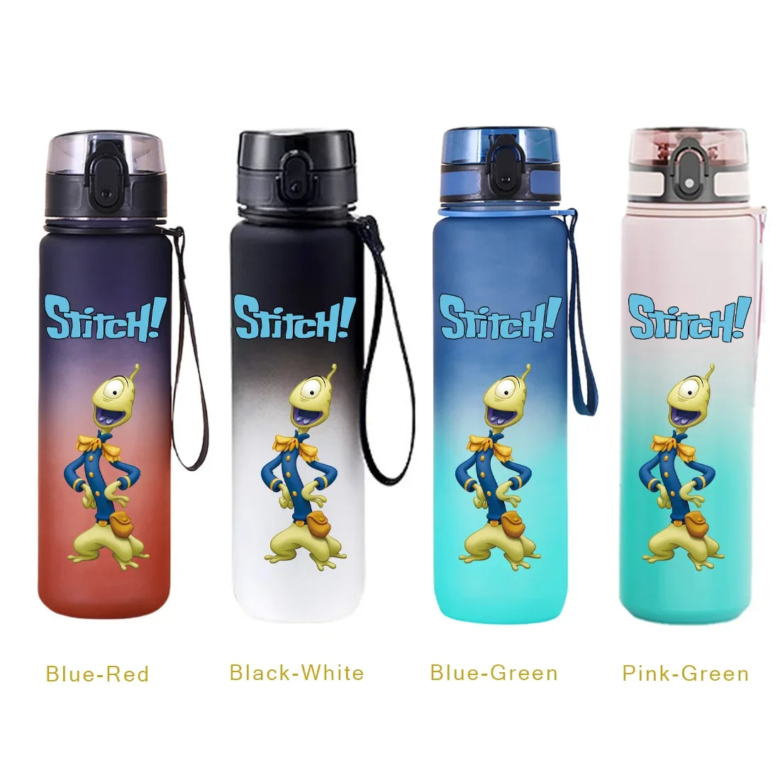 650ML Stitch Sports Flip Cover Water Bottle Leak Proof Colorful Plastic Cup