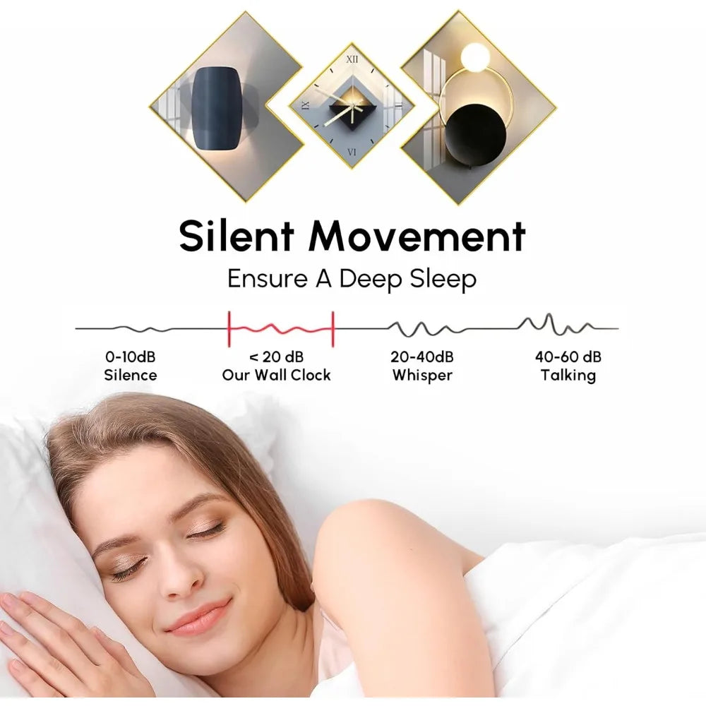 Modern Decorative Clocks Set with Canvas Painting