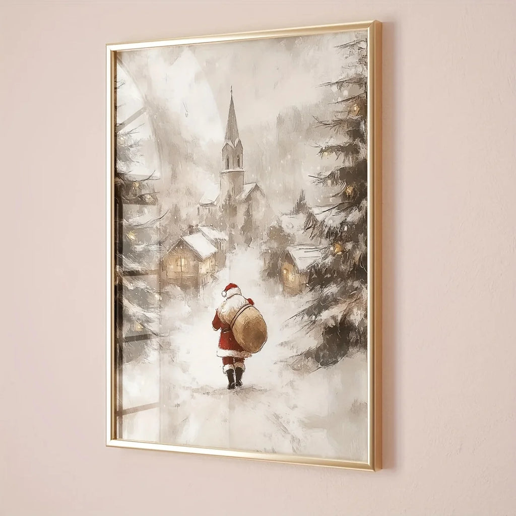 3pcs Vintage Christmas Print Posters,