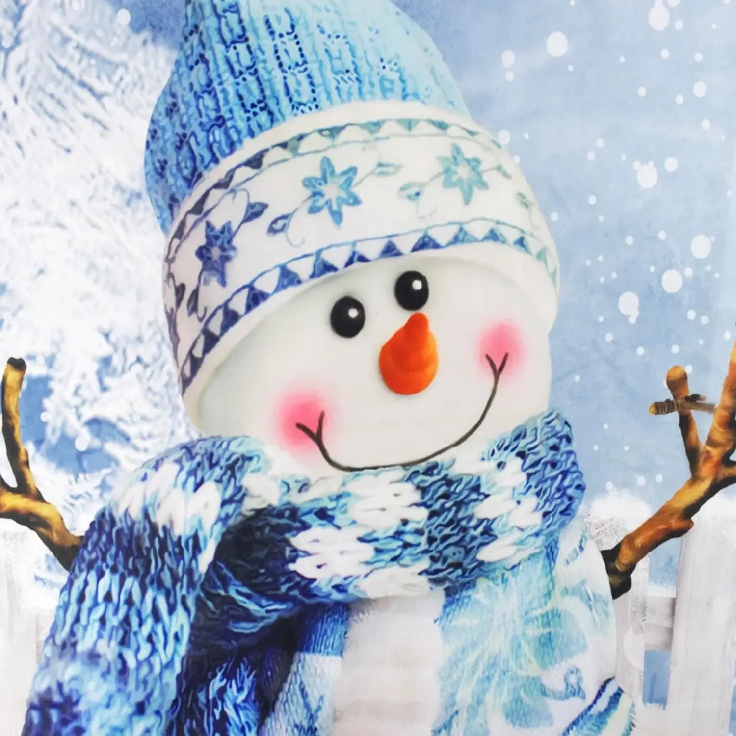 Winter Christmas Snowman Shower Curtains for Kids