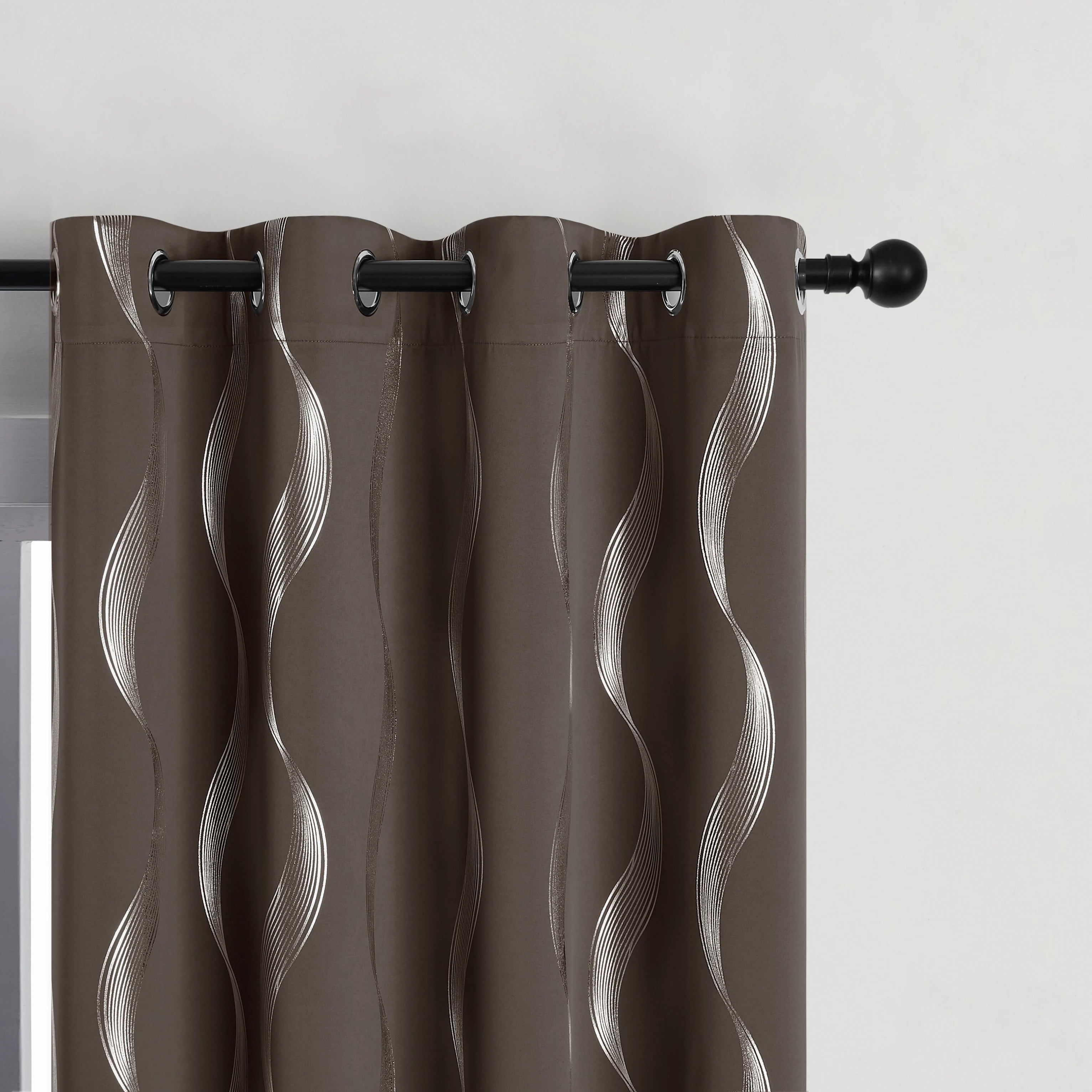 4PCS Blackout Curtains Grommet Thermal Insulated