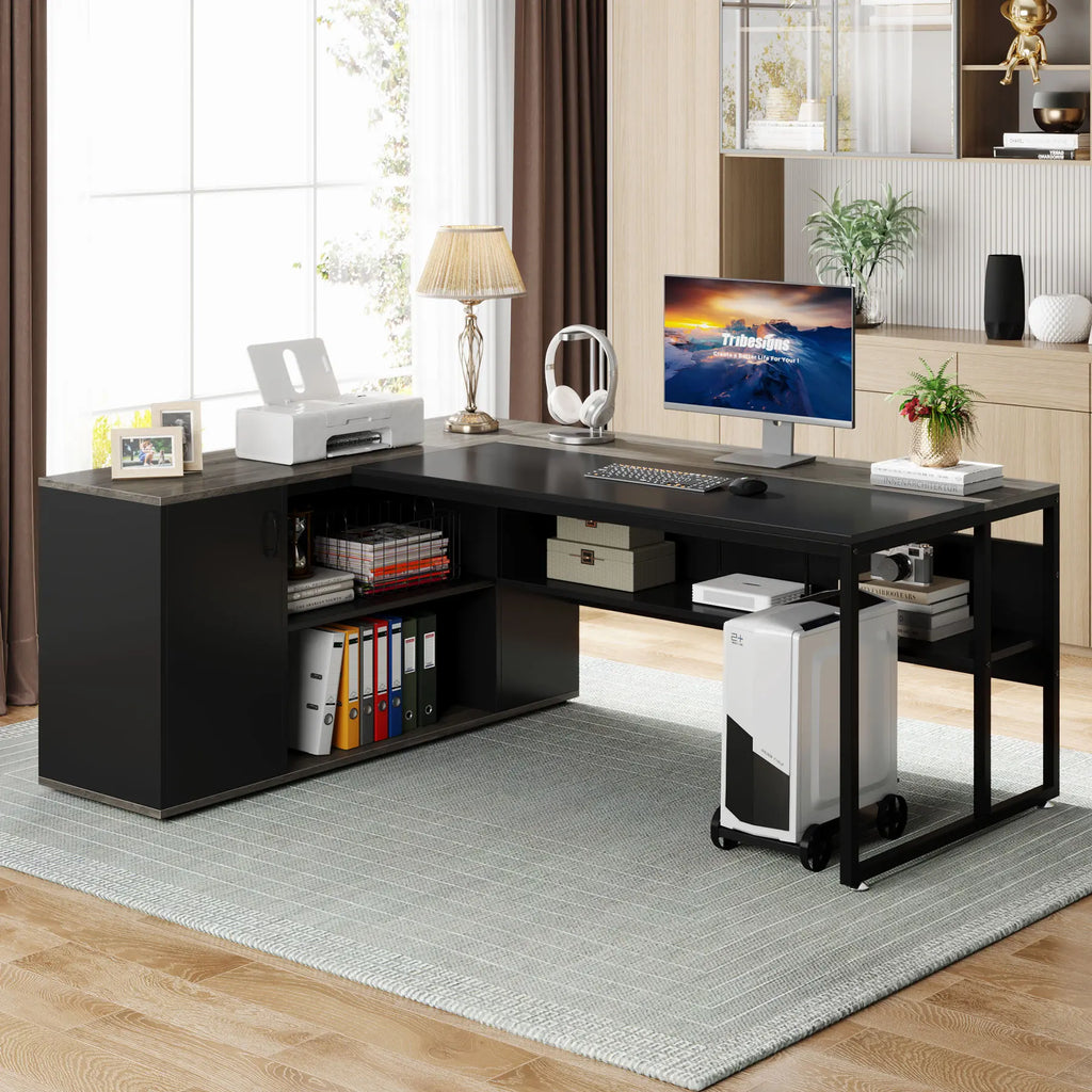 Tribesigns 71 inch Executive Desk, L Shaped Desk