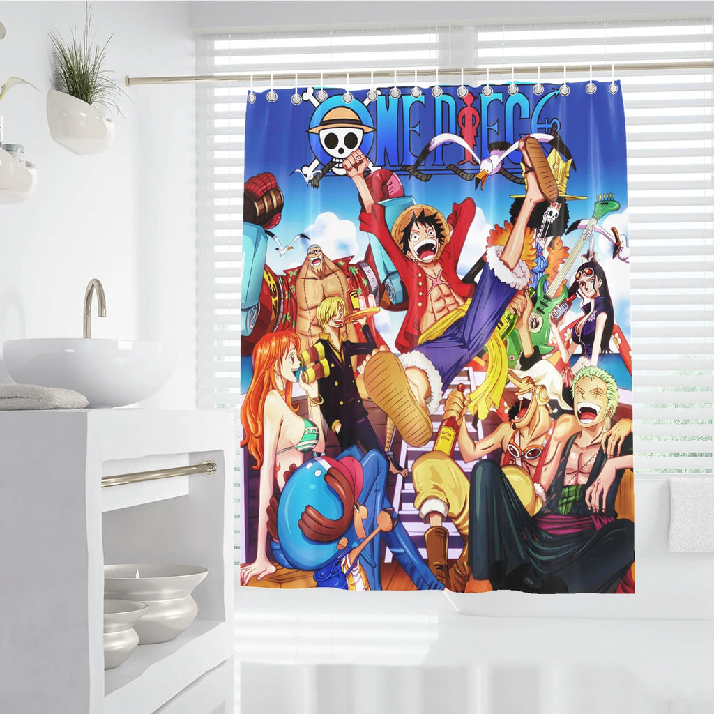 One Piece Anime Shower Curtain, Bathroom Accessories