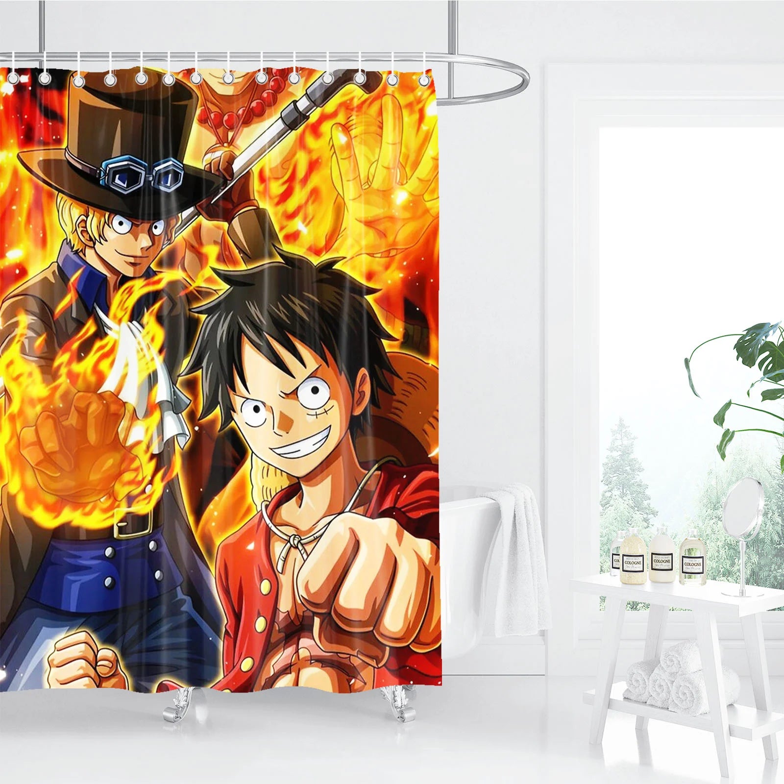 One Piece Anime Shower Curtain, Bathroom Accessories