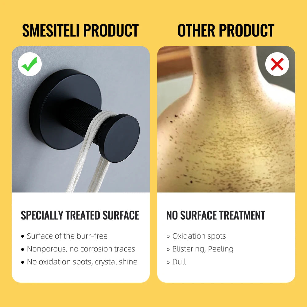 Black Bathroom Accessories Brass Knurled Kit Paper Holder Towel Rack Shelf Single Towel Holder Toilet Brush Holder Hook