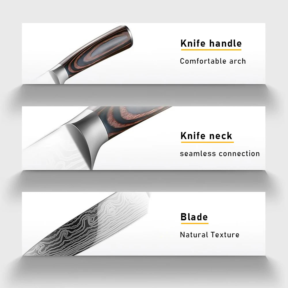 5Pcs Kitchen Chef Knife Set