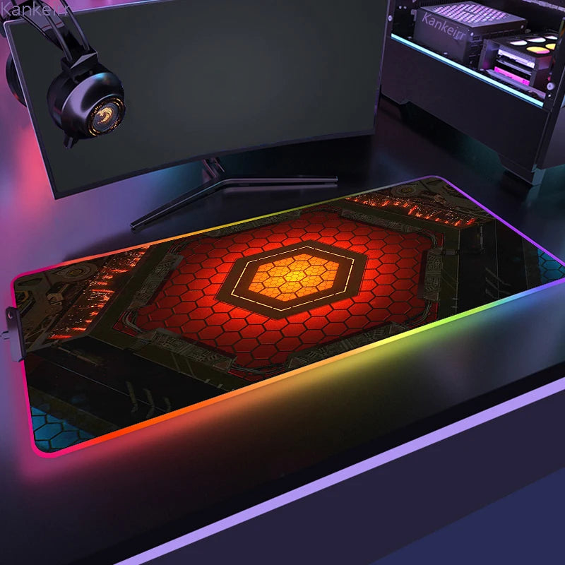 RGB Hexagonal Mouse Pad 900x350 LED