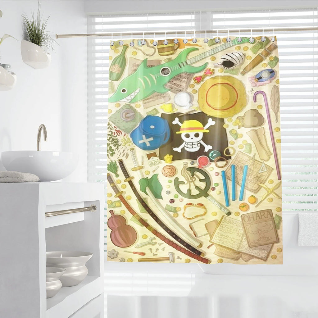 One Piece Anime Shower Curtain, Bathroom Accessories