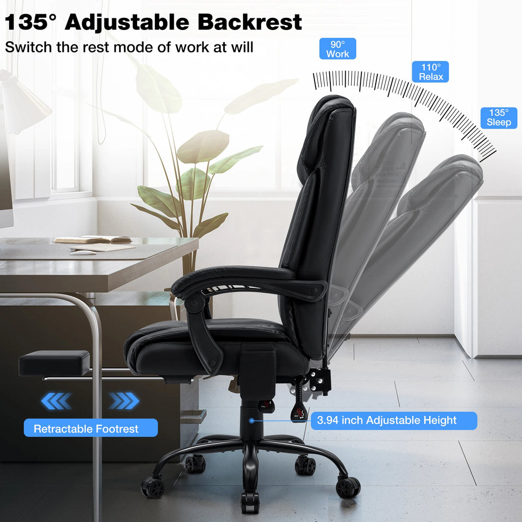 Ergonomic Six Point Massage Office Chair