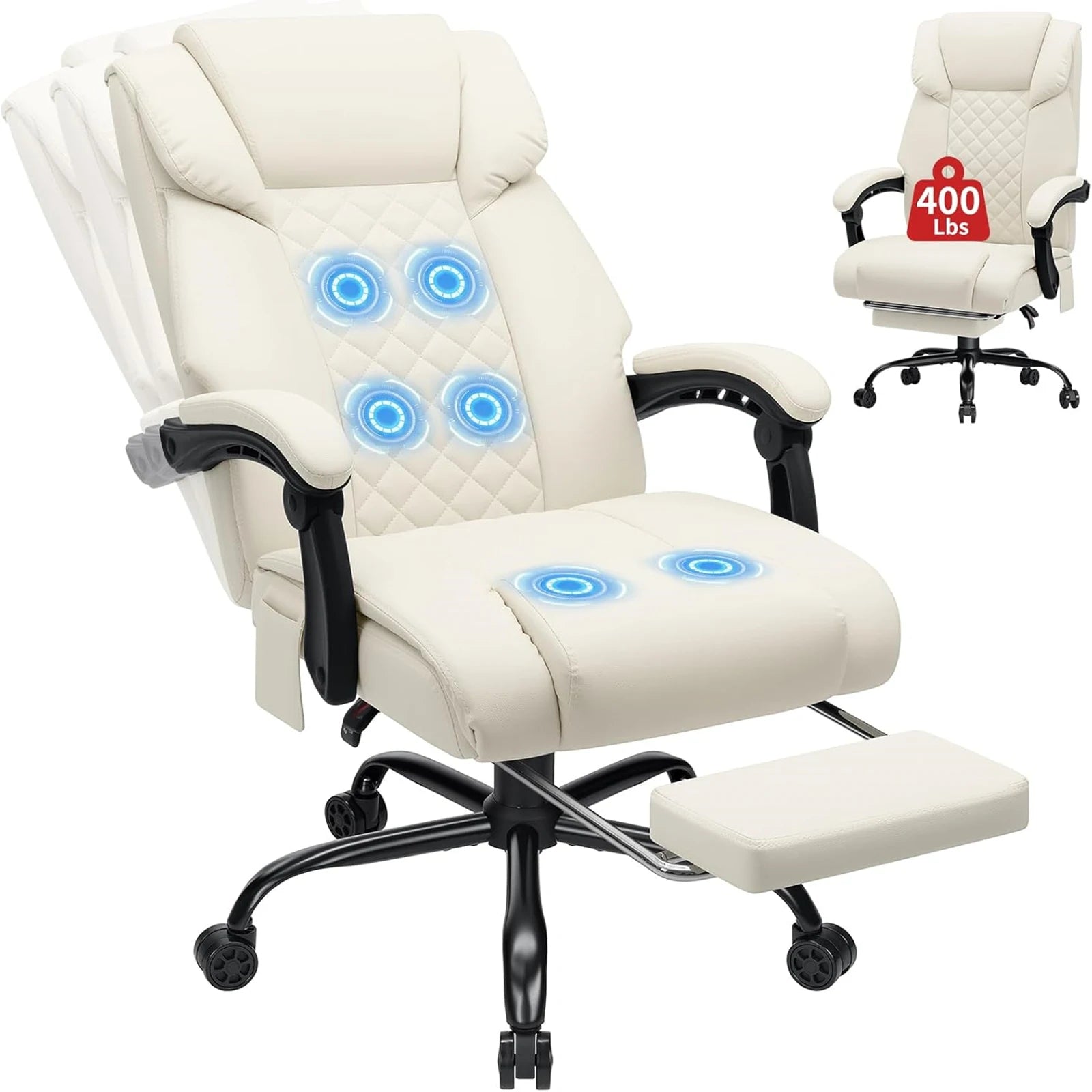 Ergonomic Six Point Massage Office Chair