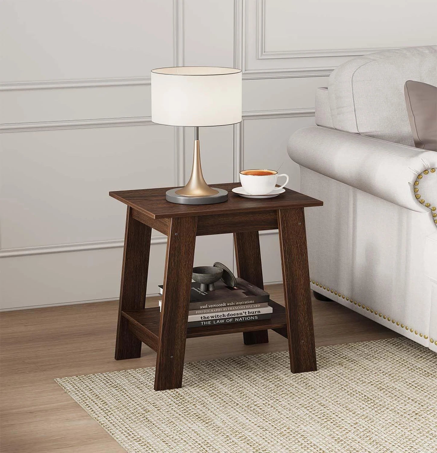 End Table, Wooden Side Table