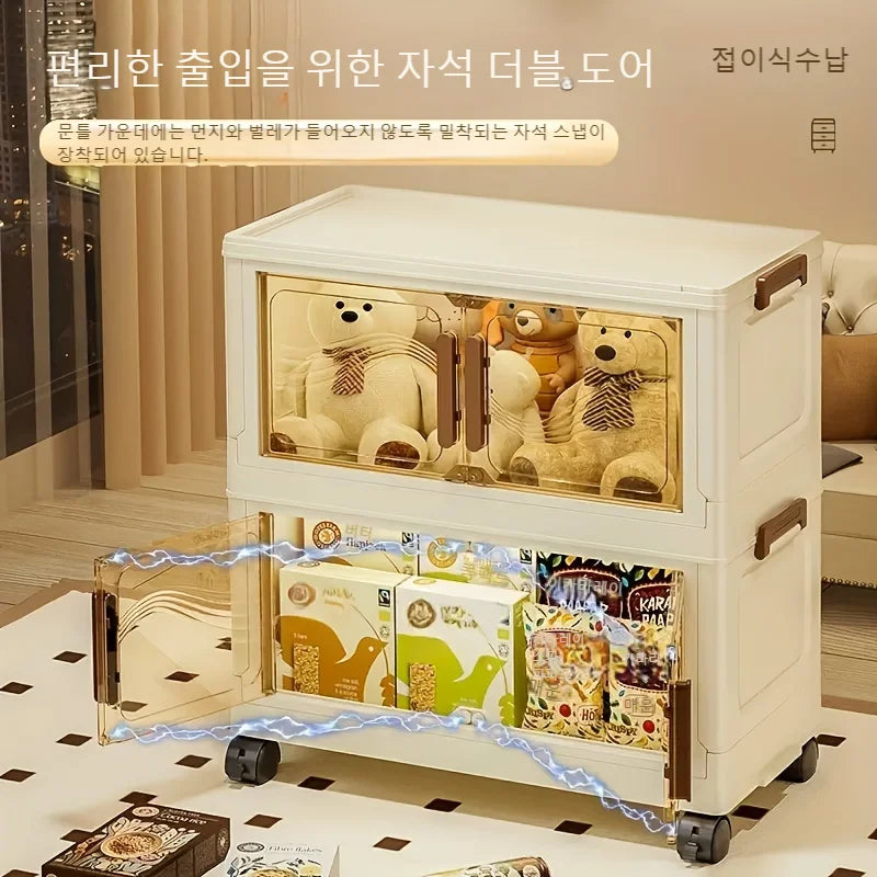 Foldable Storage Box with Clear Door