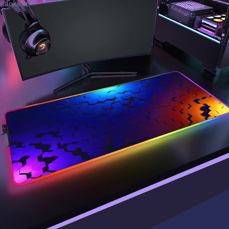 RGB Hexagonal Mouse Pad 900x350 LED
