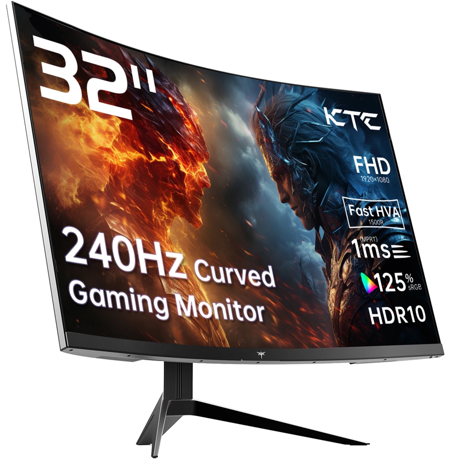 32 inch 240Hz Curved Gaming Monitor 1500R 1080P 125% sRGB 1ms