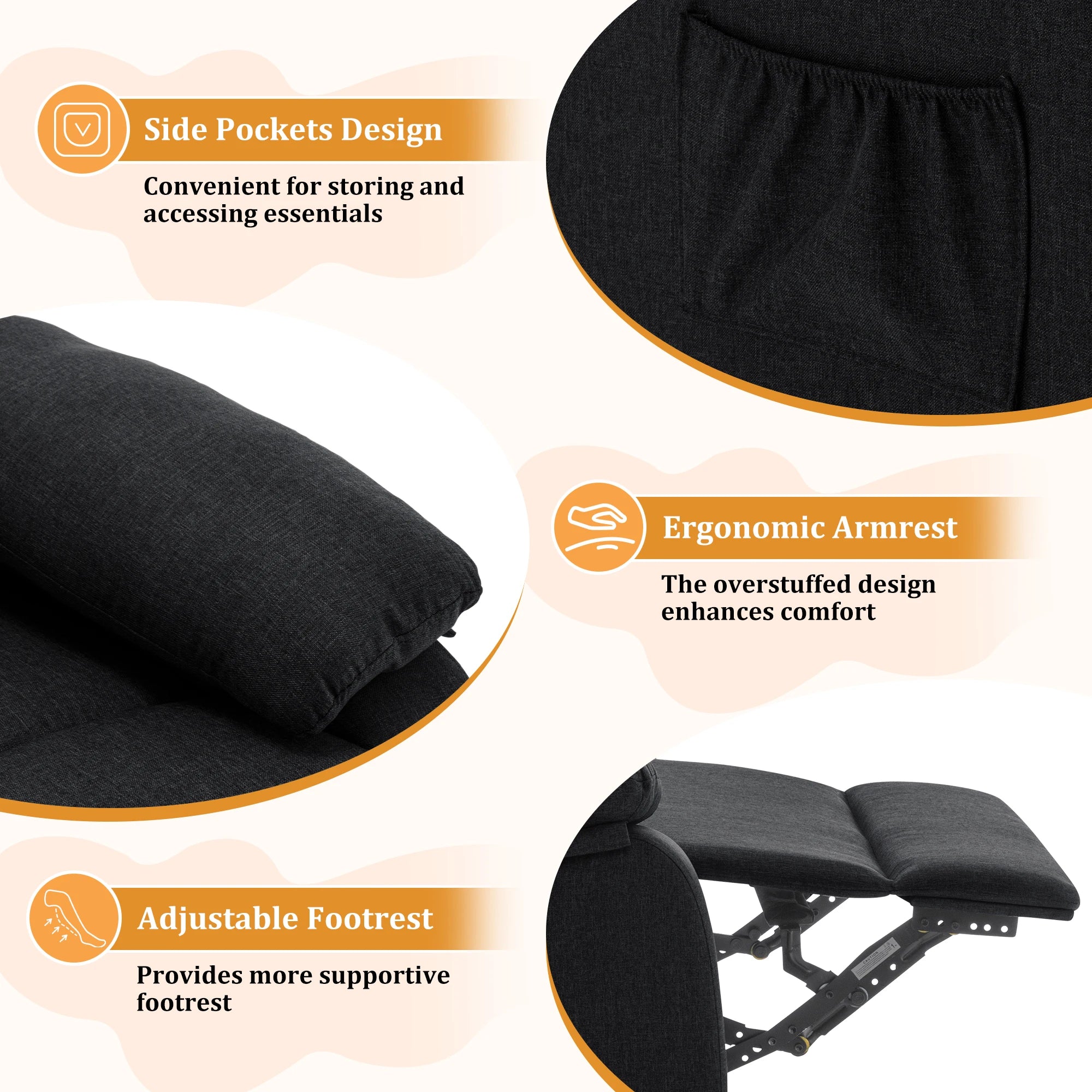 360 Swivel Small Rocker Chair